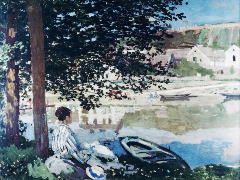 On the Seine at Bennecourt art print by Claude Monet for $57.95 CAD