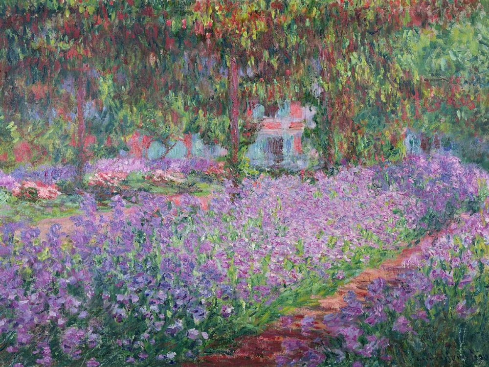 The Artists Garden at Giverny art print by Claude Monet for $57.95 CAD