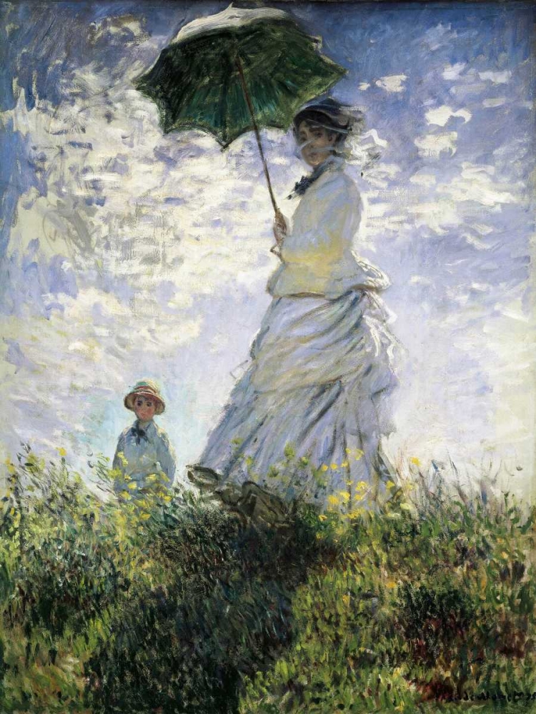 Femme a lâ€™ombrelle art print by Claude Monet for $57.95 CAD