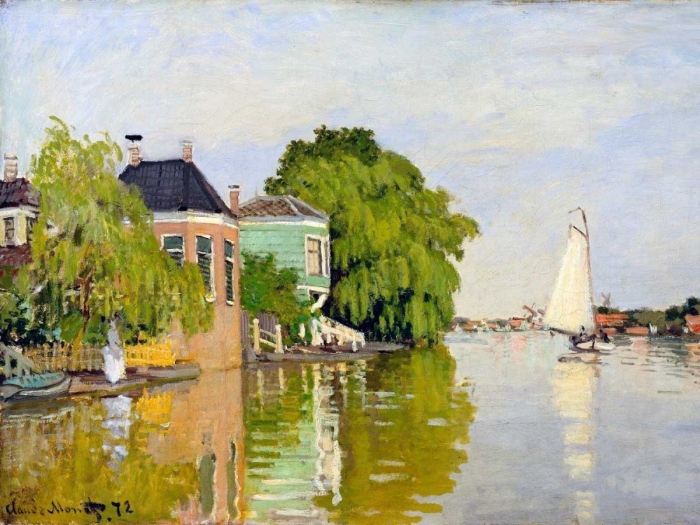 Houses on the Achterzaan art print by Claude Monet for $57.95 CAD