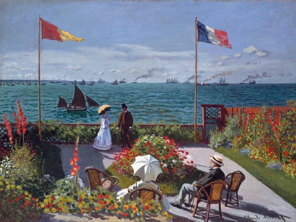 Terrasse a Sainte-Adresse art print by Claude Monet for $57.95 CAD