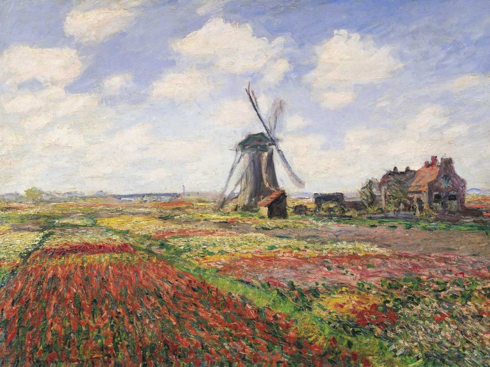 Tulip Fields with Windmill art print by Claude Monet for $57.95 CAD