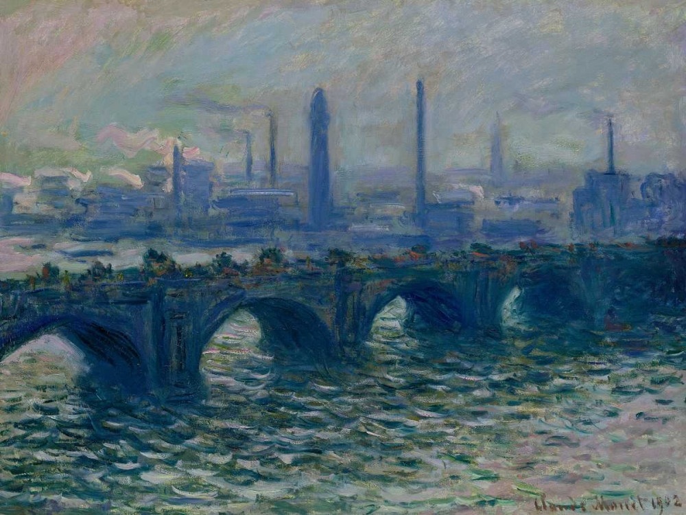 Waterloo Bridge London art print by Claude Monet for $57.95 CAD