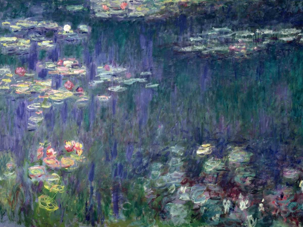 Waterlilies- Green Reflections art print by Claude Monet for $57.95 CAD