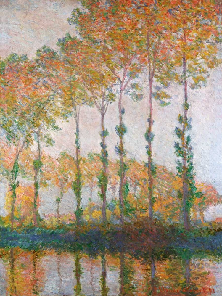 Poplars on the Banks of the l Epte Autumn art print by Claude Monet for $57.95 CAD