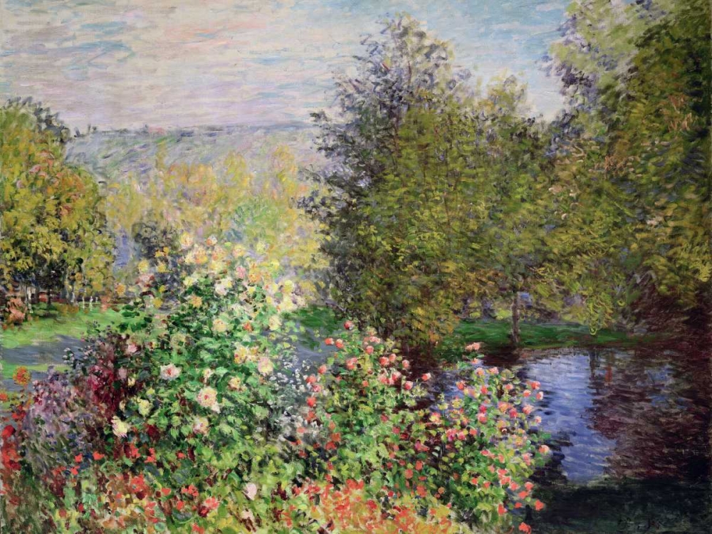 A corner of the Garden at Montgeron art print by Claude Monet for $57.95 CAD