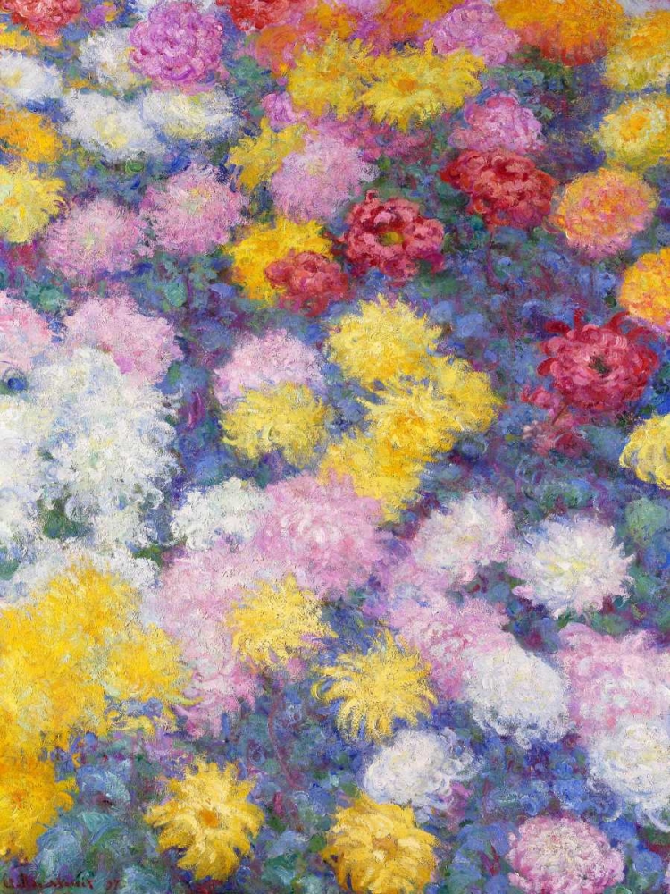 Chrysanthemums art print by Claude Monet for $57.95 CAD