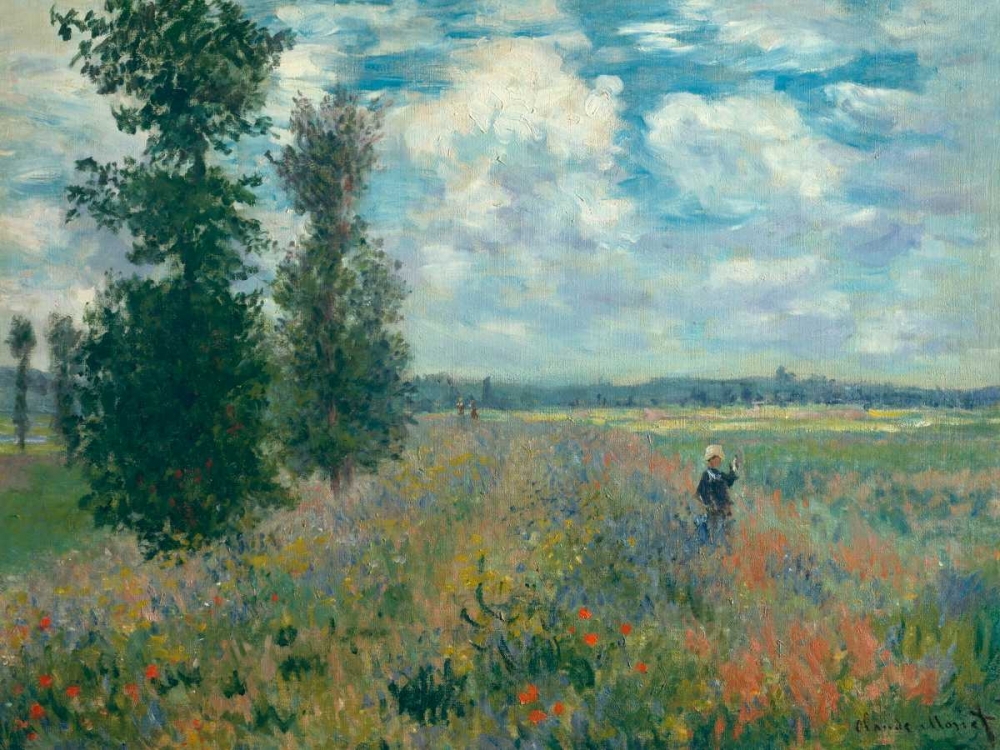 Poppy Fields near Argenteuil art print by Claude Monet for $57.95 CAD