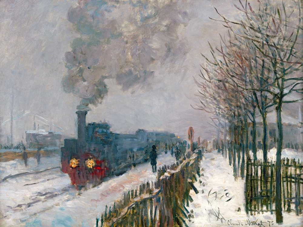 Le train dans la neige art print by Claude Monet for $57.95 CAD