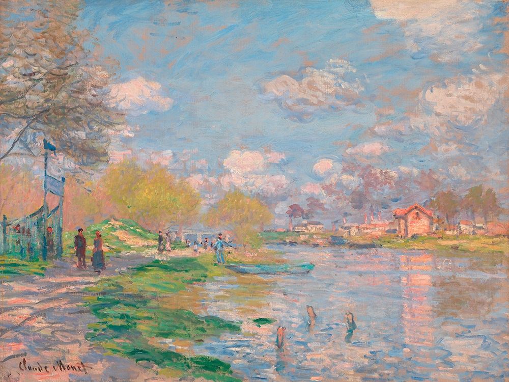 Spring by the Seine art print by Claude Monet for $57.95 CAD