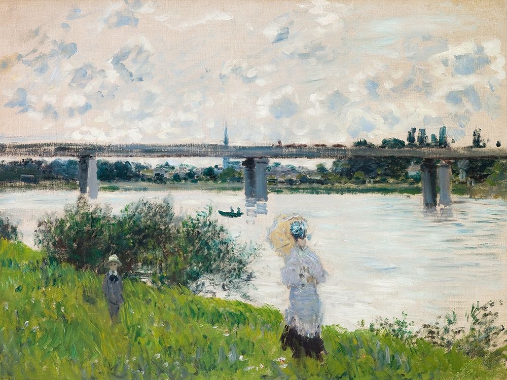 The Promenade with the Railroad Bridge- Argenteuil art print by Claude Monet for $57.95 CAD