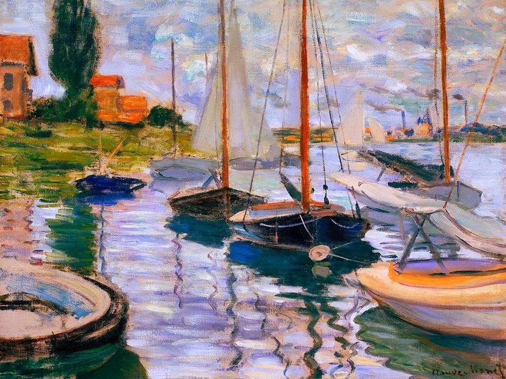 Voiliers sur la Seine art print by Claude Monet for $57.95 CAD