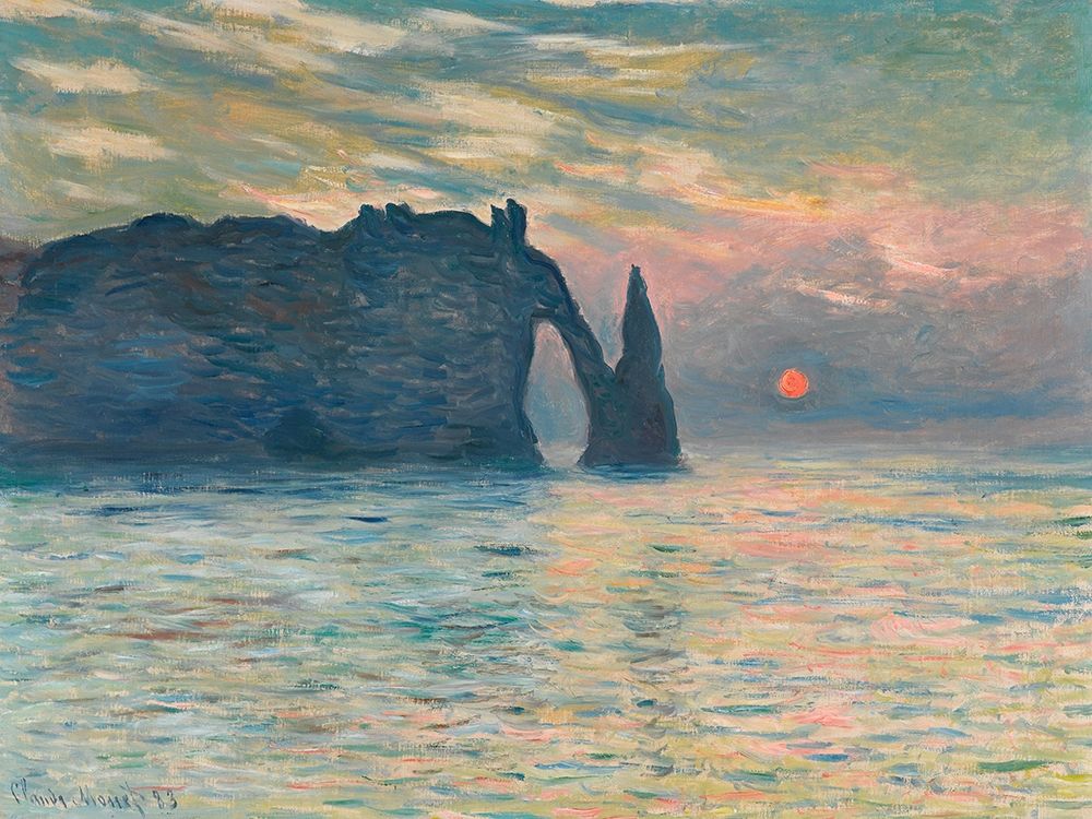 Sunrise at Etretat art print by Claude Monet for $57.95 CAD