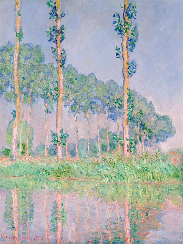 Poplars - Pink Effect - 1891 art print by Claude Monet for $57.95 CAD