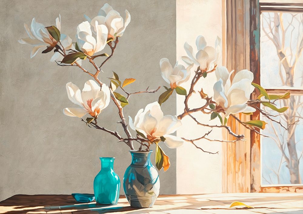 Magnolia Branch in a Vase art print by Remy Dellal for $57.95 CAD