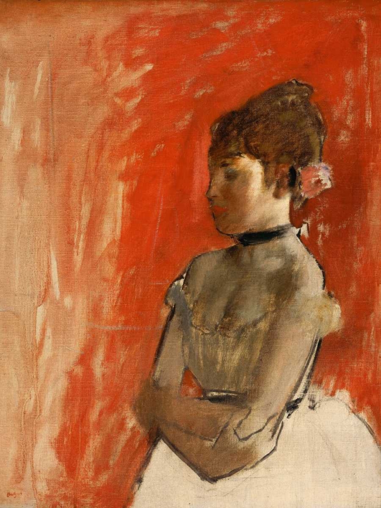Ballet Dancer with arms crossed art print by Edgar Degas for $57.95 CAD