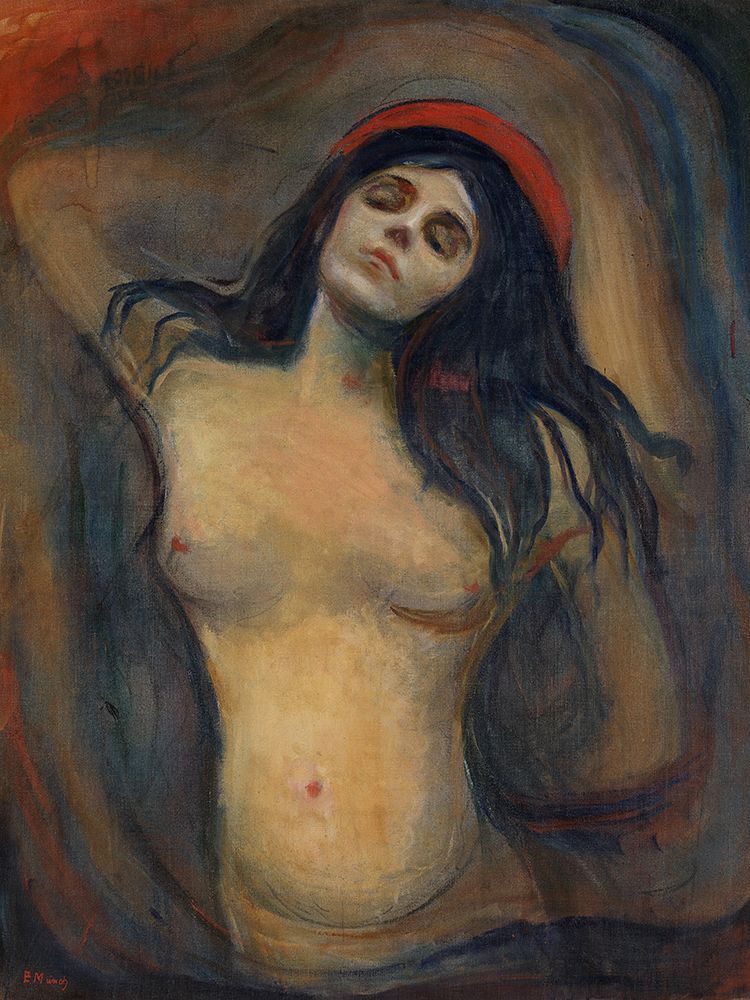 Madonna - 1894-1895 art print by Edvard Munch for $57.95 CAD