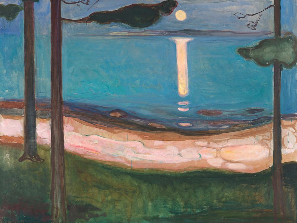 Moonlight art print by Edvard Munch for $57.95 CAD