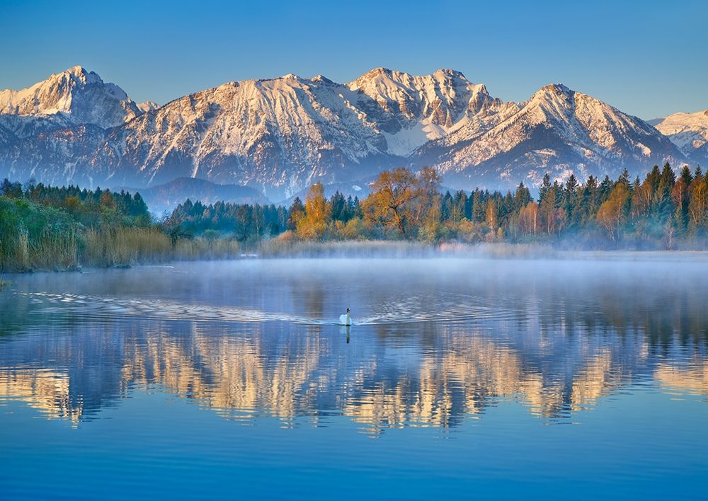 Allgaeu Alps and Hopfensee lake, Bavaria, Germany art print by Frank Krahmer for $57.95 CAD