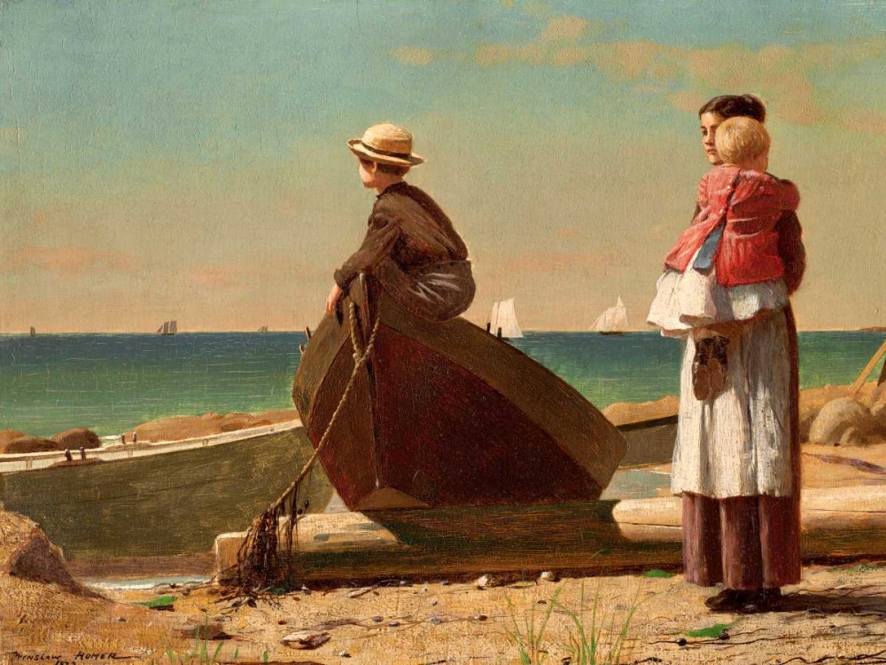 Dadâ€™s Coming (detail) art print by Winslow Homer for $57.95 CAD