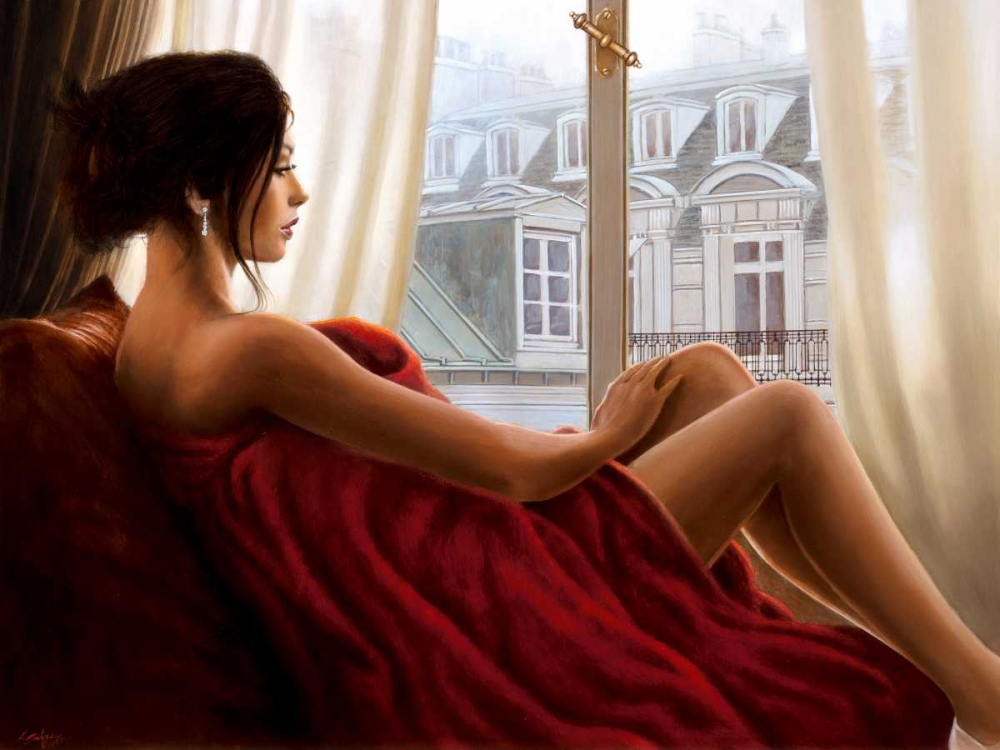 At the window art print by John Silver for $57.95 CAD