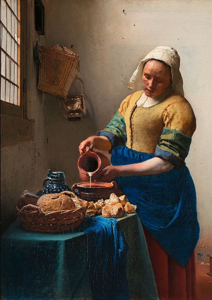 The Milkmaid - detail art print by Jan Vermeer for $57.95 CAD