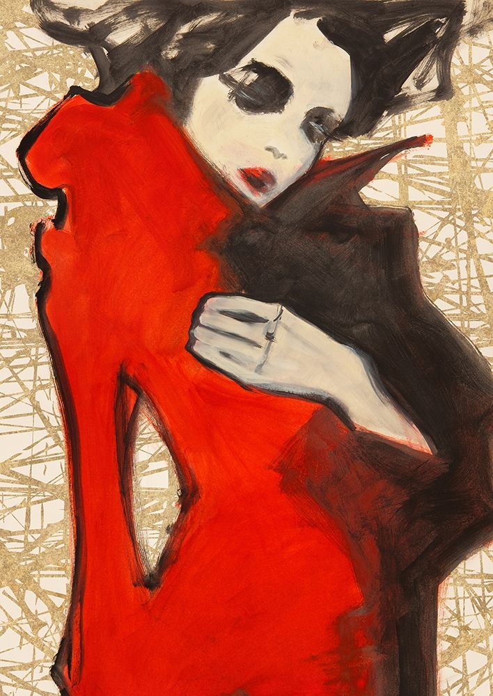 Feminine Red (detail) art print by Kumi for $57.95 CAD