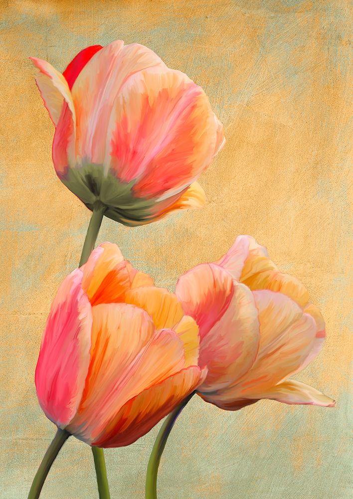 Golden Tulips I art print by Luca Villa for $57.95 CAD