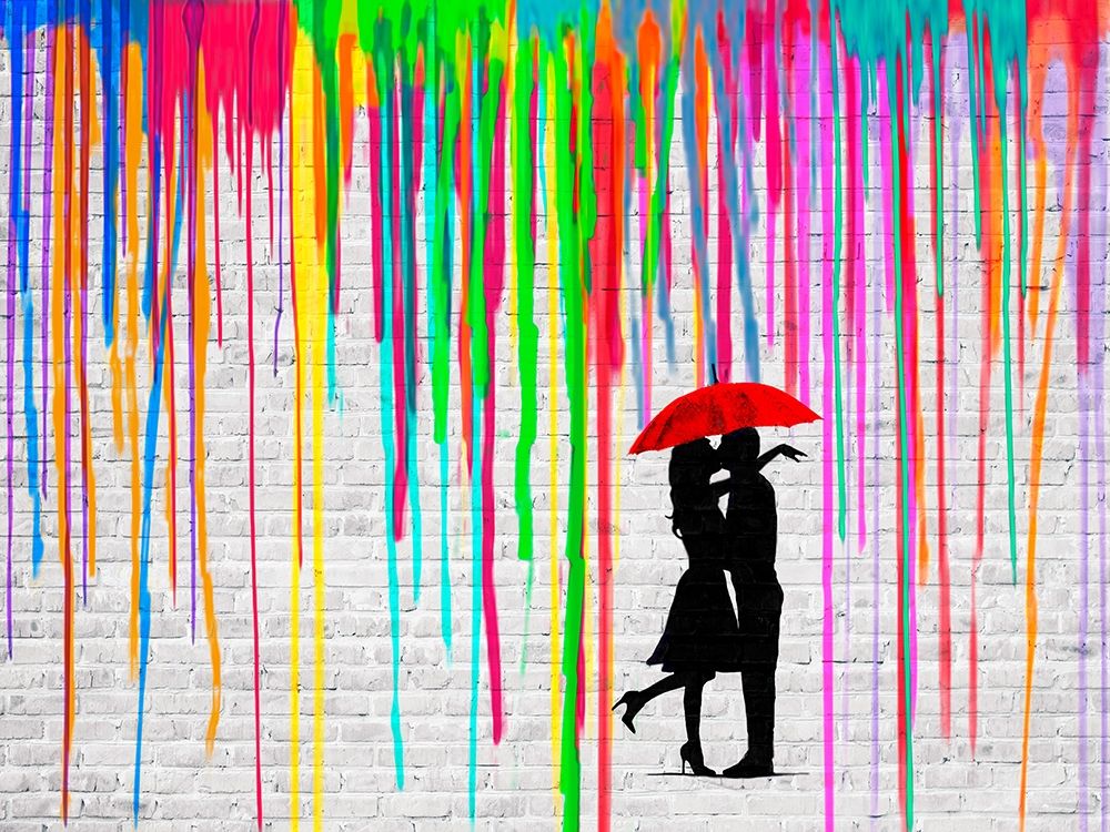 Romance in the Rain art print by Masterfunk Collective for $57.95 CAD