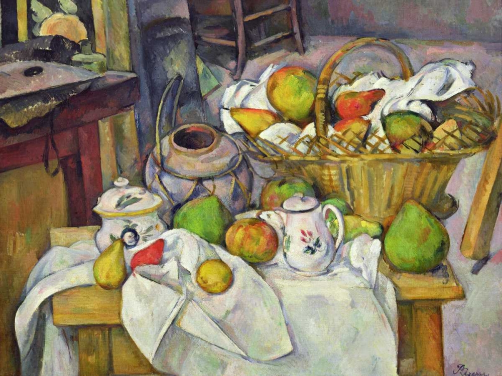 Still Life with Basket (detail) art print by Paul Cezanne for $57.95 CAD