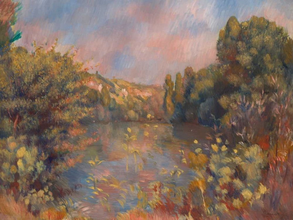 Lakeside Landscape art print by Pierre-Auguste Renoir for $57.95 CAD