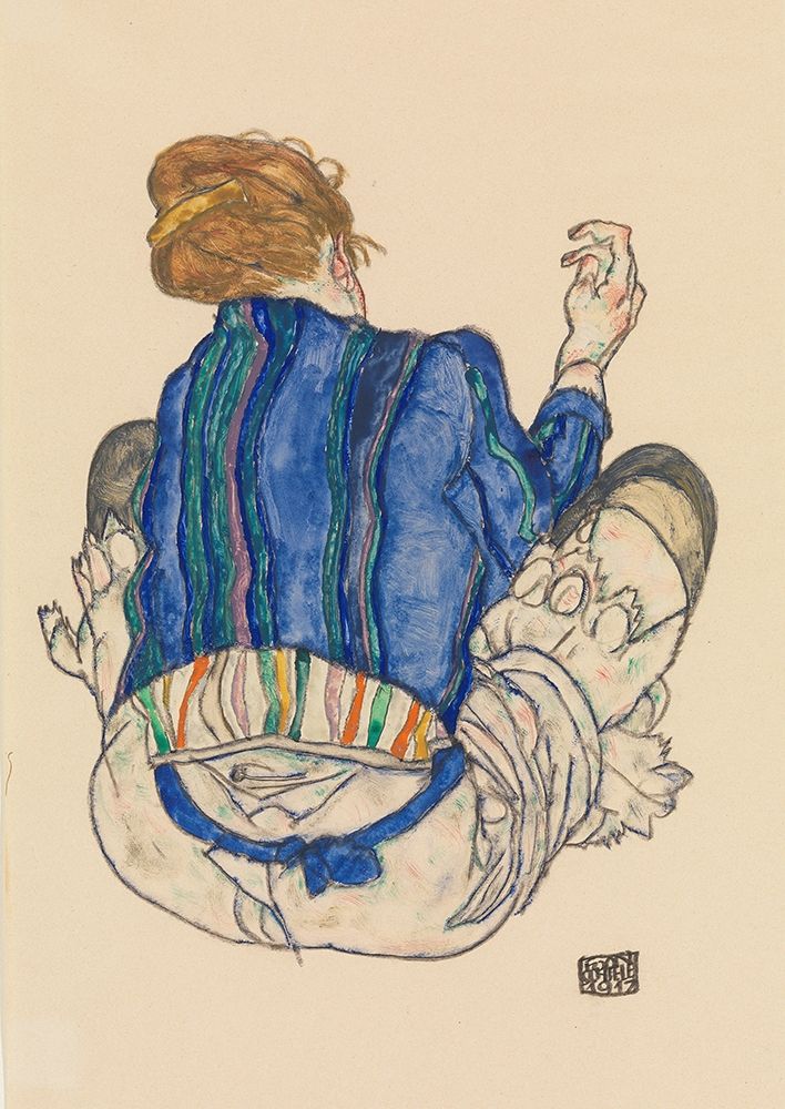 Seated Woman-Back View art print by Egon Schiele for $57.95 CAD