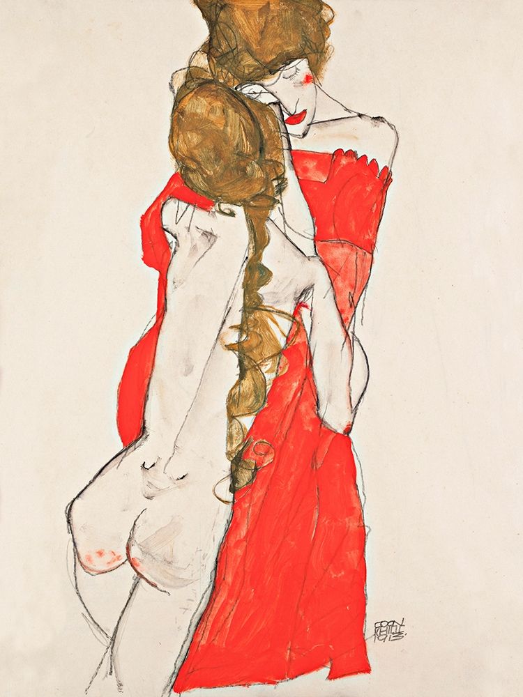 Mother and Daughter art print by Egon Schiele for $57.95 CAD