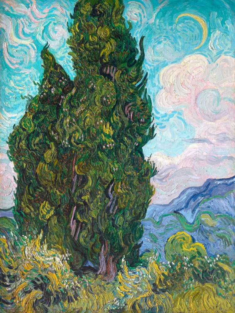 Cypresses art print by Vincent Van Gogh for $57.95 CAD