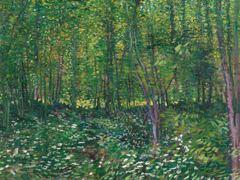 Trees and undergrowth art print by Vincent van Gogh for $57.95 CAD