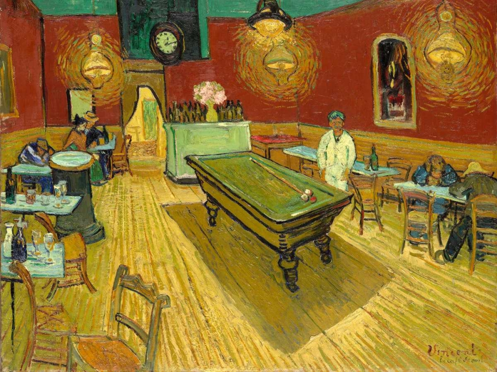 The Night Cafe (detail) art print by Vincent van Gogh for $57.95 CAD