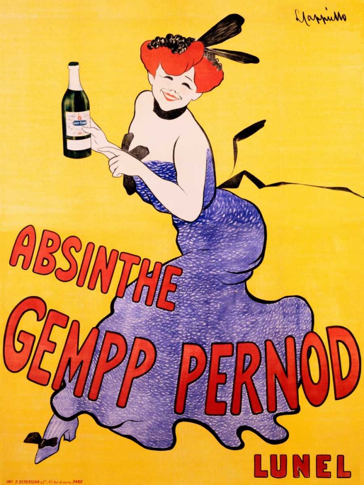 Absinthe Gempp Pernod 1903 art print by Leonetto Cappiello for $57.95 CAD