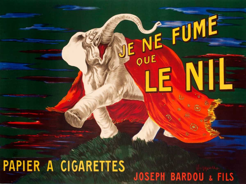 Je ne fume que Le Nil 1912 art print by Leonetto Cappiello for $57.95 CAD