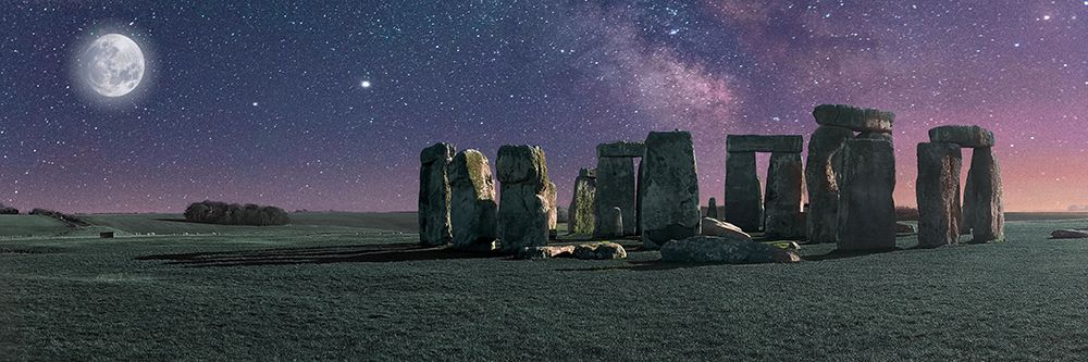 Stonehenge Moon art print by Pangea Images for $57.95 CAD