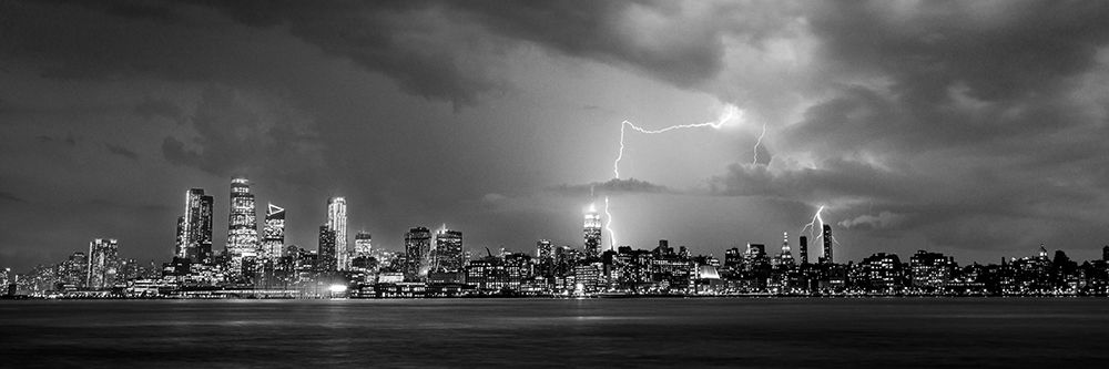 Storm over New York City (BAndW) art print by Pangea Images for $57.95 CAD