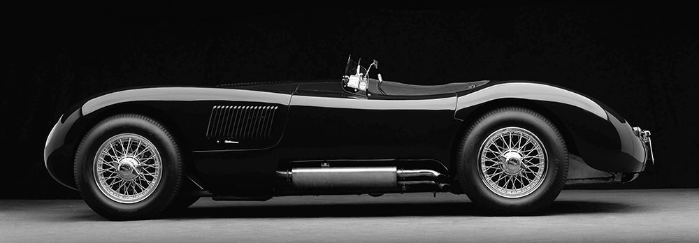 1951 Jaguar C-Type (BW) art print by Don Heiny for $57.95 CAD