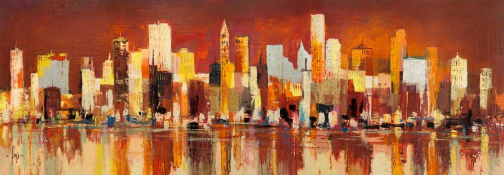 Manhattan al tramonto art print by Luigi Florio for $57.95 CAD