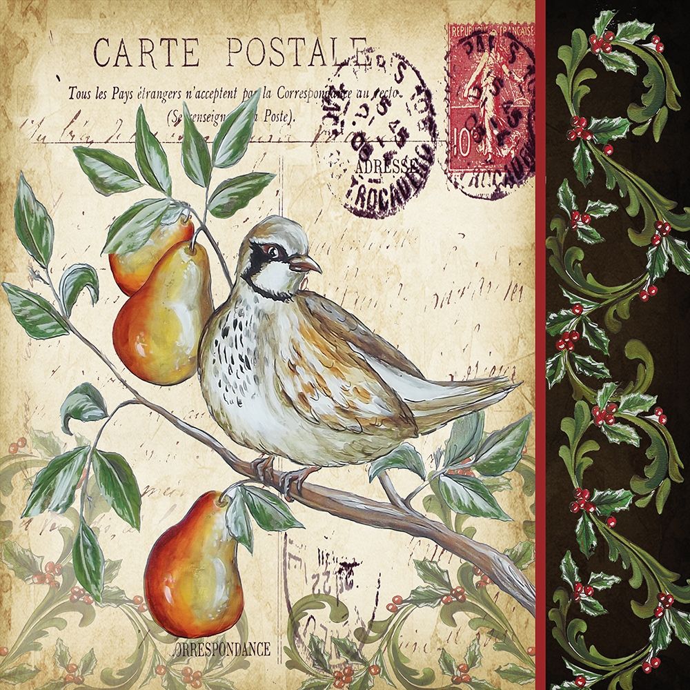 Christmas Bird Postcard IV art print by Tre Sorelle Studios for $57.95 CAD