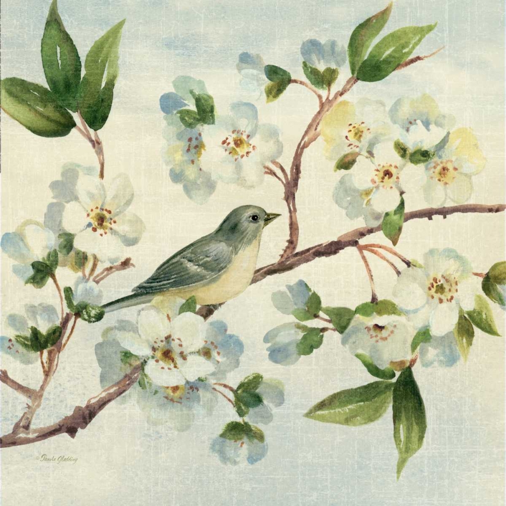 Cherry Bloom Bird II art print by Pamela Gladding for $57.95 CAD