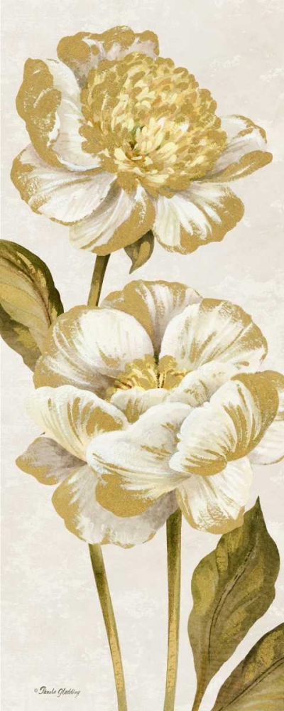 Touch of Gold Panel Cream I art print by Pamela Gladding for $57.95 CAD
