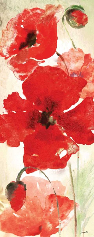 Watercolor Red Poppies Panel I art print by Tre Sorelle Studios for $57.95 CAD