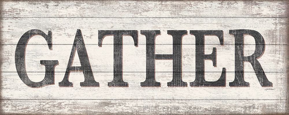Gather Wood Sign  art print by Jen Killeen for $57.95 CAD