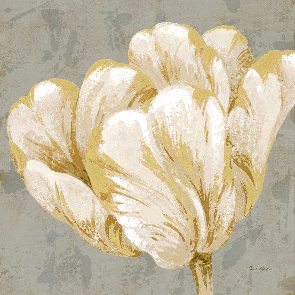 Floral Fresco Grey II    art print by Pamela Gladding for $57.95 CAD