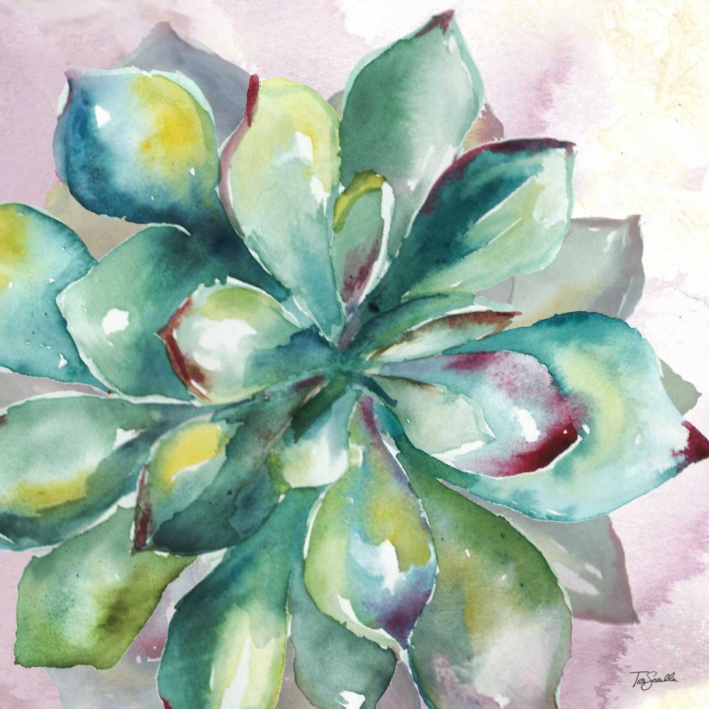 Succulent Watercolor I art print by Tre Sorelle Studios for $57.95 CAD