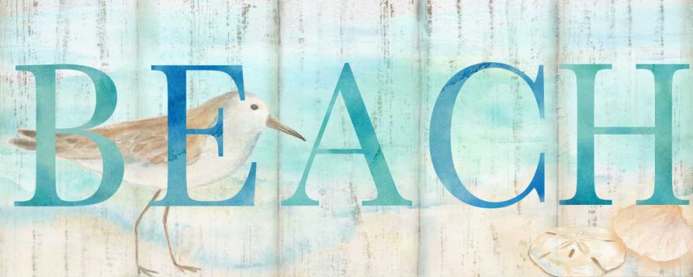 Beach Sandpiper Sign art print by Cynthia Coulter for $57.95 CAD